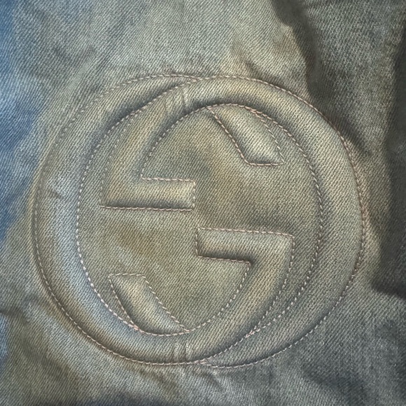 Authentic Gucci Soho Chain GG Denim Shoulder Bag - Picture 6 of 11